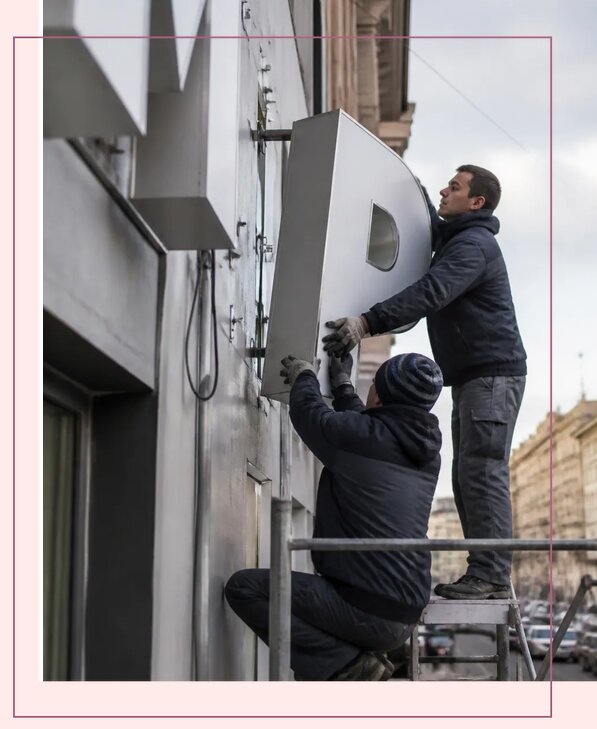 Изготовление и монтаж больших объемных букв в Ефремах