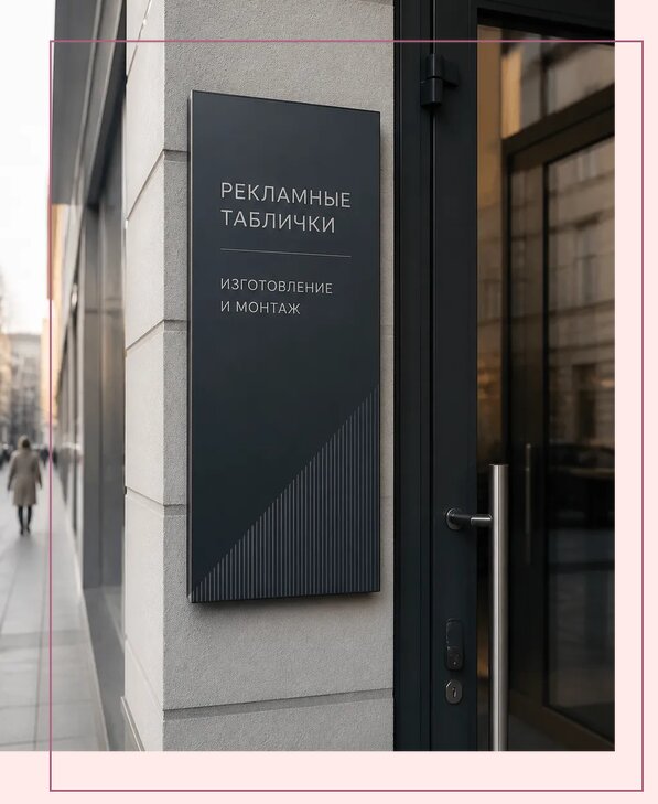 Рекламные таблички в Ефремах по цене от 4610 р. | Аванза-Фрм